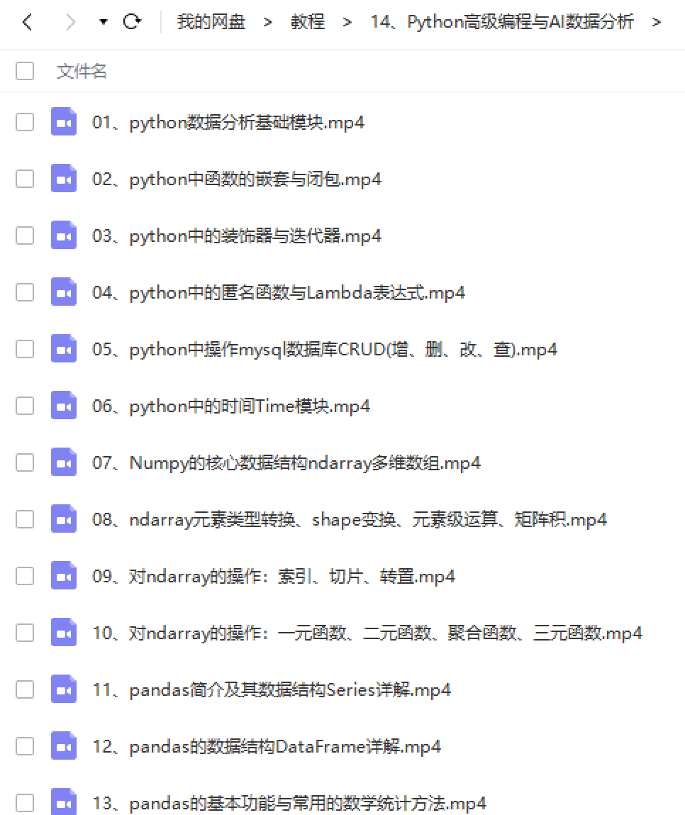 Python高级编程与AI数据分析