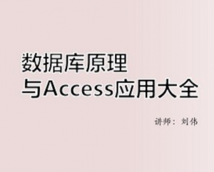 数据库原理及Access应用大全视频教程