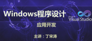 Windows 程序设计应用开发视频课程