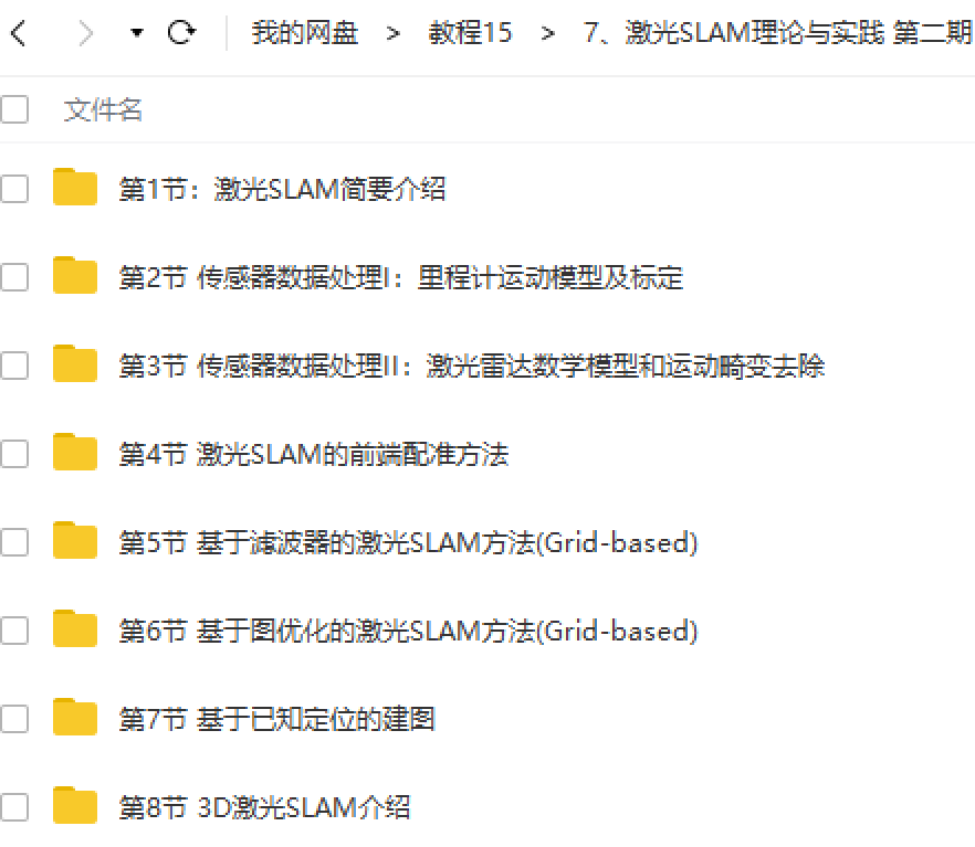 激光SLAM理论与实践 第二期