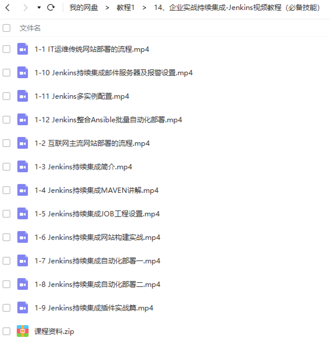 企业实战持续集成-Jenkins视频教程（必备技能）