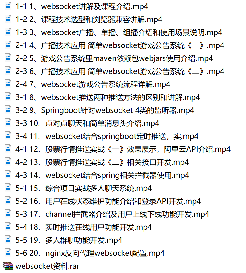 全新版本Websocket视频教程 SpringBoot+Maven整合正版视频课程