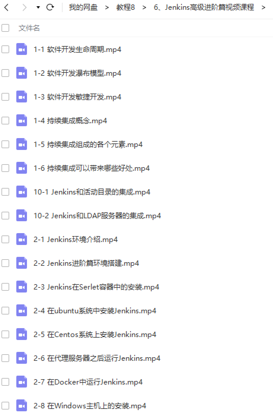 Jenkins高级进阶篇视频课程