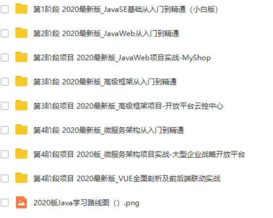 Java教程2020版_1000集完全入门_达到Java工程师水平 配套资料