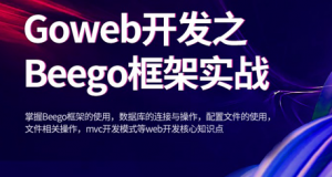 Go语言web开发beego框架实战