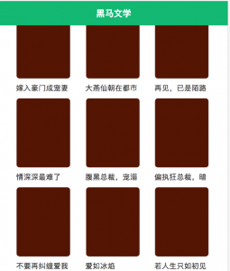 黑马文学项目