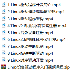 Linux设备驱动程序入门视频课程