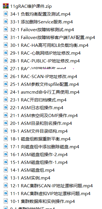 Oracle 11g RAC集群日常运维与管理实战视频教程