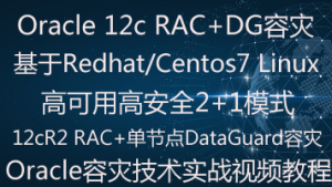 Oracle 12c RAC下DataGuard容灾(2+1)实施部署实战视频教程