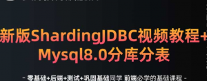 22年新版 架构师系列 新版ShardingJDBC分库分表mysql数据库实战|小D