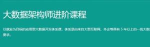 大数据架构师进阶-零基础到项目实战|2021|百战