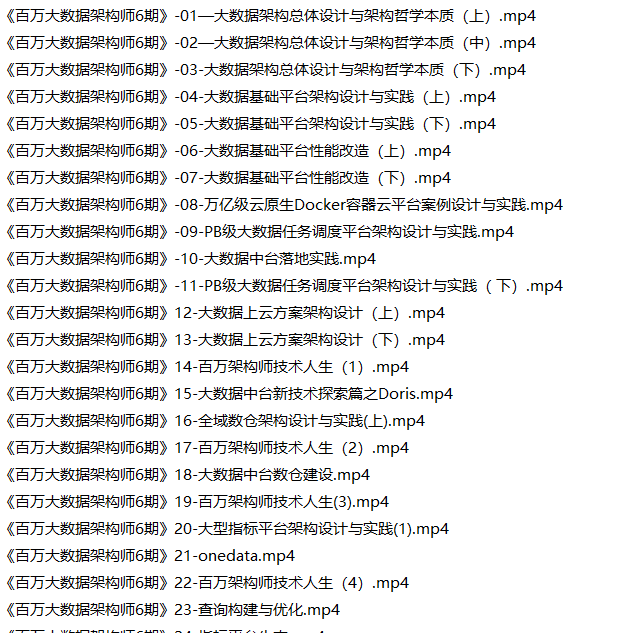 P8百万大数据架构6期|2022年|NX