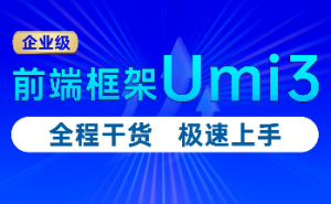 前端开发企业级必备前端框架Umi3天花板级别极速上手教程