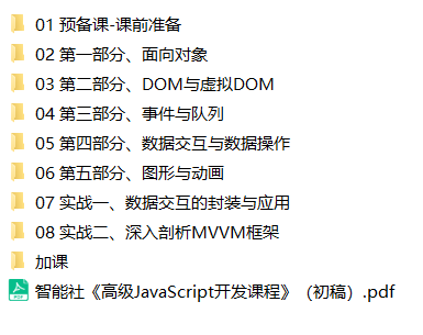 原生JavaScript开发高级课程 |智能S