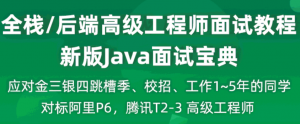 全栈/后端高级工程师面试教程—新版java面试宝典|小D