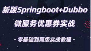 SpringBoot2.X+Dubbo微服务优惠券实战|新版|小D